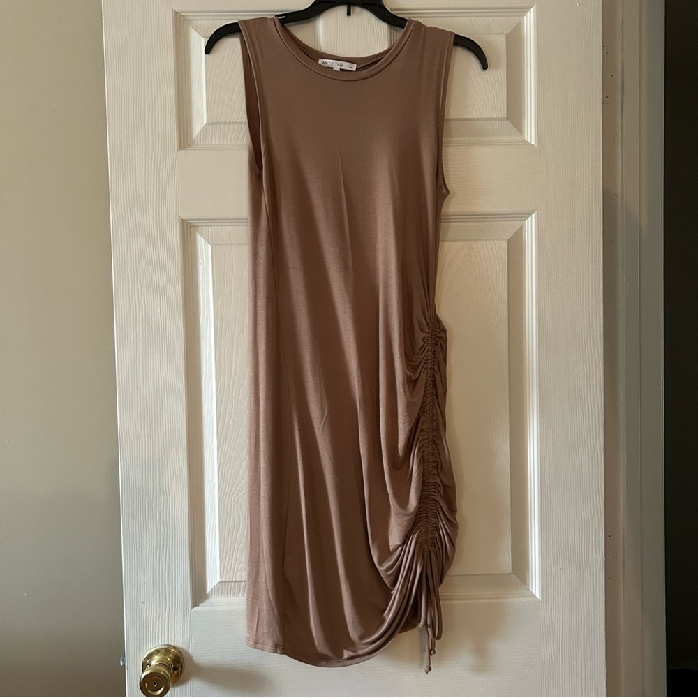 Antistar Tan Fitted Dress